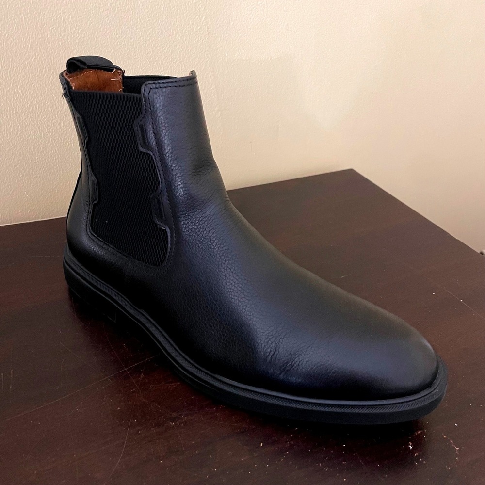 Stacy Adams Redzone Collection Mens Black Leather Chelsea Boots Ankle Boot - Picture 2 of 9